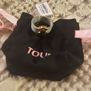 Tous ring steel and 18k gold